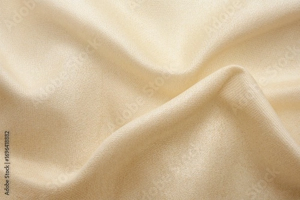 Fototapeta Wallpaper texture pattern of cotton silk fabric in soft pale cream beige tone