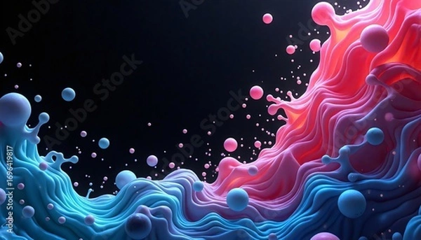 Fototapeta abstract digital art piece appears to made up of different colors and shapes