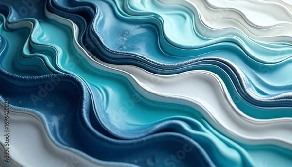 Fototapeta closeup of fabric with wavy pattern