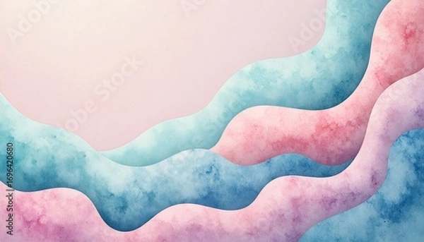Fototapeta abstract background with wavy lines in different shades of pink