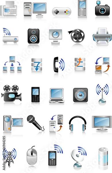 Obraz Blue icon set