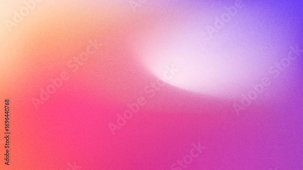 Fototapeta Gradient pink orange grainy texture background, noisy color gradient, for banner, poster, header, backdrop, cover, web design