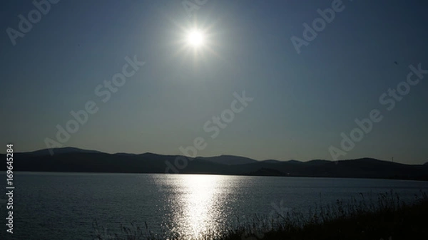 Obraz sunset on the lake