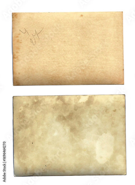 Fototapeta Old paper texture. Background set. Vintage photo cards texture. Collection for scrapbooking design.