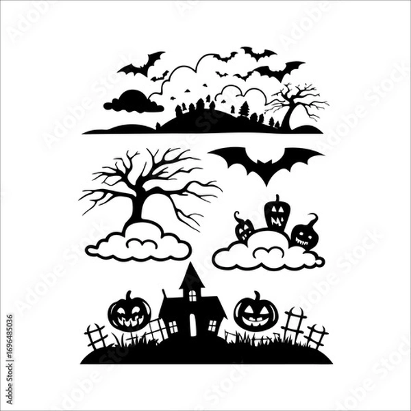 Obraz Halloween element set	
