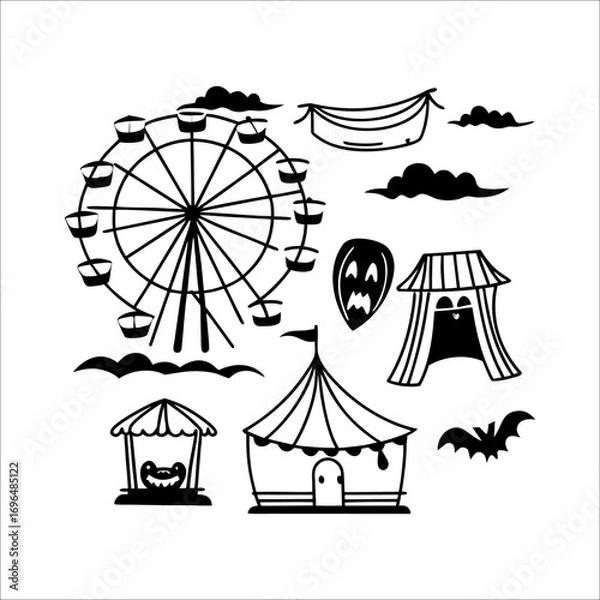 Obraz Halloween element set	

