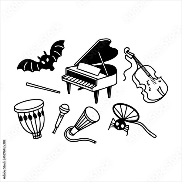 Obraz Halloween element set	
