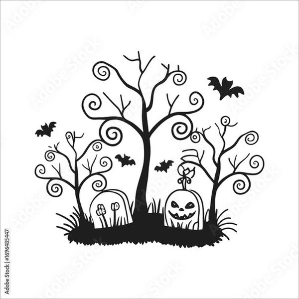 Obraz Halloween element set	
