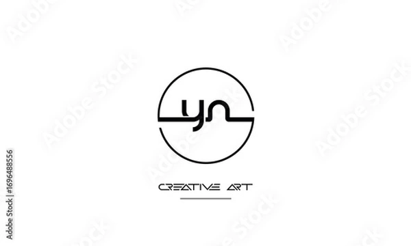 Obraz NY, YN, N, Y abstract letters logo monogram