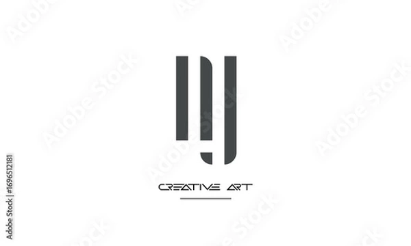 Obraz NY, YN, N, Y abstract letters logo monogram
