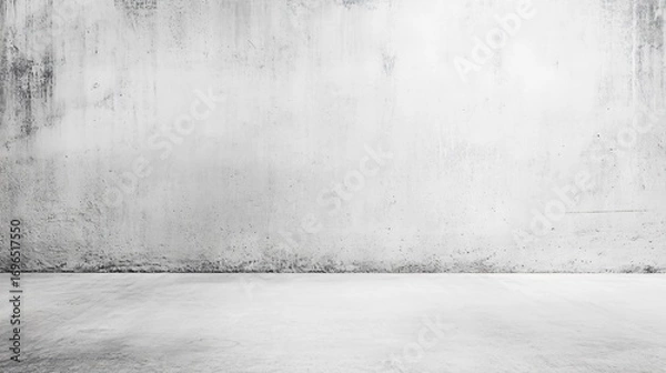 Obraz Empty gray concrete room with textured wall and floor studio background.
