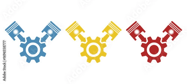 Fototapeta engine icon on white background,Vector illustration