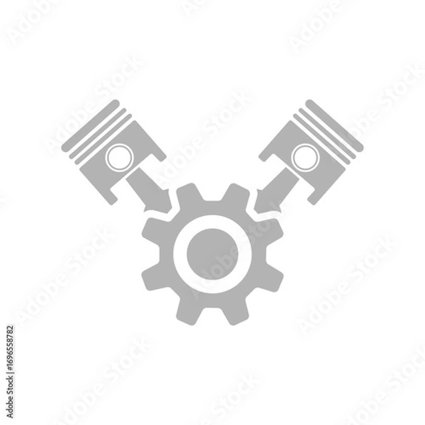 Fototapeta engine icon on white background,Vector illustration
