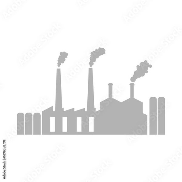 Obraz factory icon on white background, vector illustration