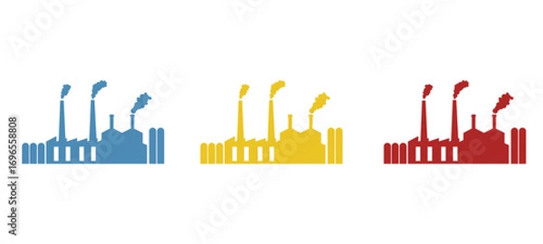 Obraz factory icon on white background, vector illustration