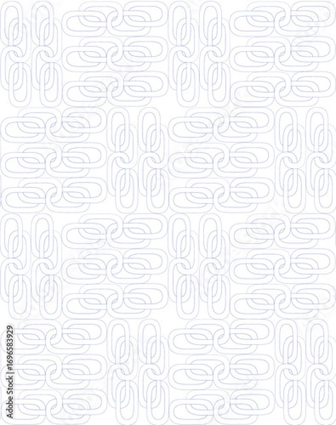 Obraz Seamless geometric chain two-color pattern