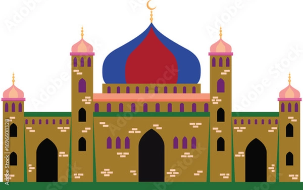 Fototapeta Vector beautiful mosque icon