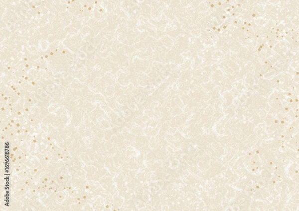 Fototapeta 和紙雲竜紙金箔入り_イエロー