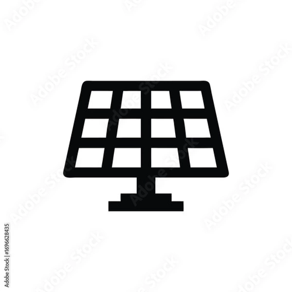 Obraz Solar Panel Icon Vector - Renewable Energy Symbol