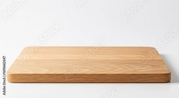 Obraz Tabla madera robusta luz suave dise�o minimalista cocina rustica. AI Generated