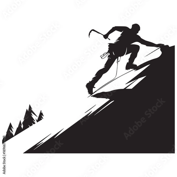 Obraz Abstract Black Triangle Pattern on White Background with Space for Text