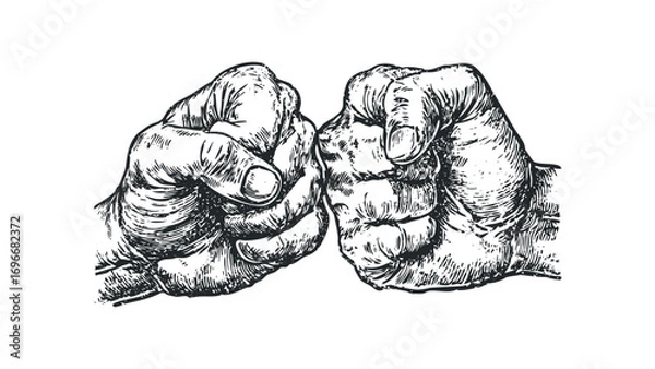 Fototapeta Sketchy Hand Gestures with Transparent Background. Vector hand drawn illustration