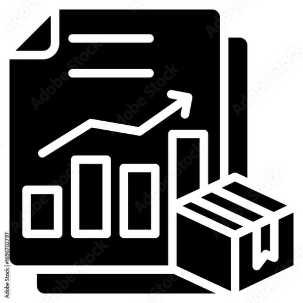 Fototapeta Trending Product glyph icon