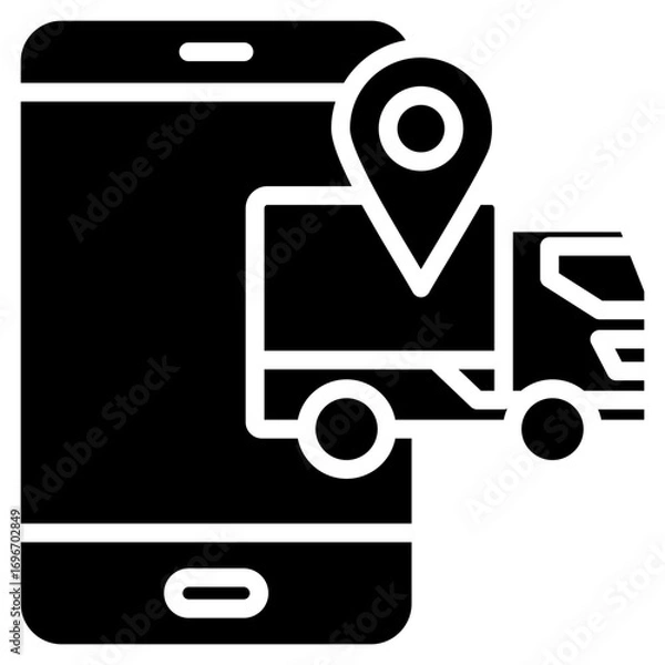 Fototapeta Order Tracking glyph icon