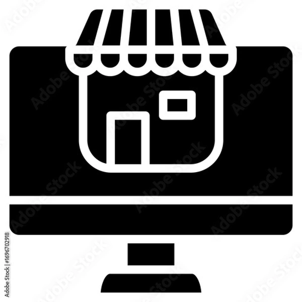 Fototapeta E Marketplace glyph icon