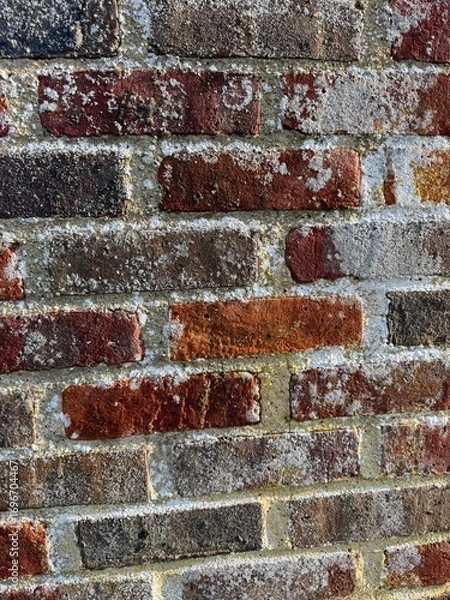 Obraz Full frame coarse brick wall background with copy space