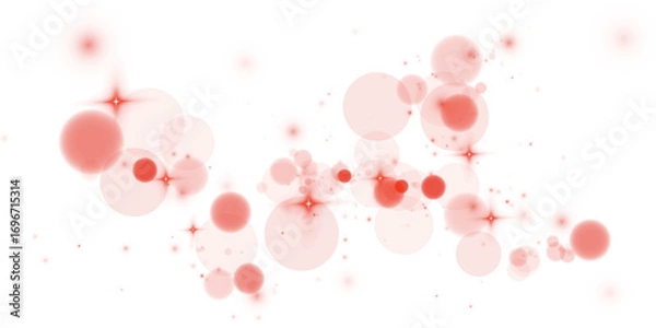 Fototapeta Magic Red Bokeh Glow with Soft Focus Circles and Gentle Shine for Celebration or Party Design
