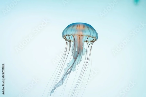 Fototapeta a high quality photograph of a single jellyfish