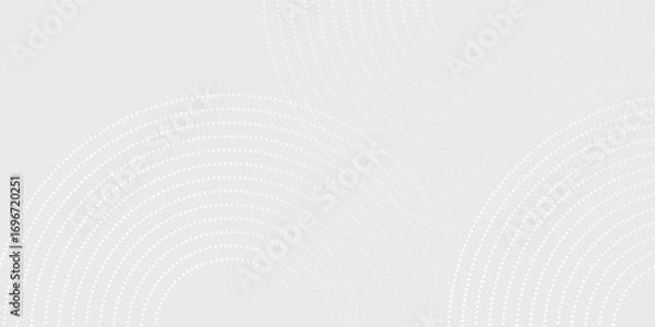 Fototapeta Simple white glowing geometric lines on gray background. Modern shiny blue circle lines pattern art simple design