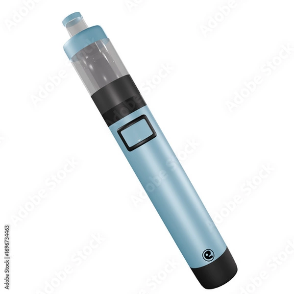 Obraz Electronic cigarette modeled in 3D/ PNG (color : Soft aqua blue)