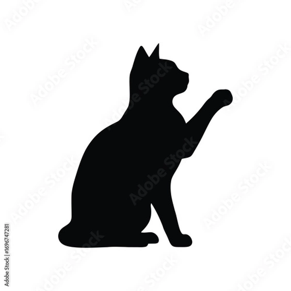 Obraz Black Cat Silhouette