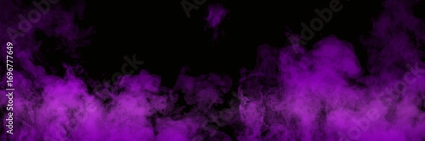 Obraz Purple Fog on Black Background