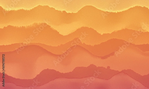 Obraz Warm Sunset Iridescent Watercolor Texture