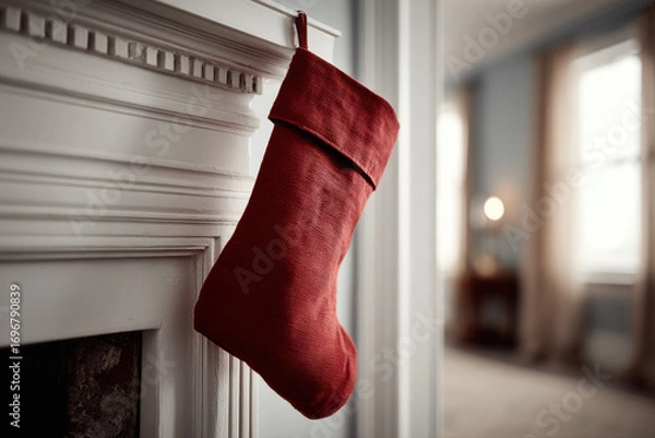 Obraz minimalist christmas atmosphere in usa emphasizing clean background with ultrabright feel