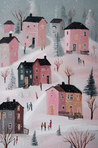 Obraz old town in winter