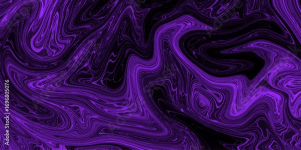 Fototapeta Metallic chrome purple liquid marvel art design with silk fabric texture. liquid dynamic swirl colorful texture. Colorful marble surface. Dark pink marble pattern of the blend of curves