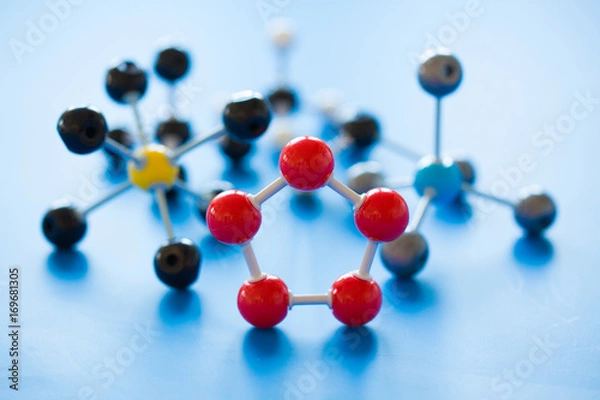 Fototapeta model of chemical molecules
