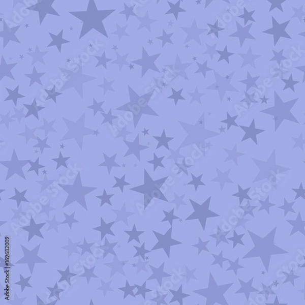 Fototapeta Light stars seamless pattern on purple background. Lovely endless random scattered light stars festive pattern. Modern creative chaotic decor. Vector abstract illustration.