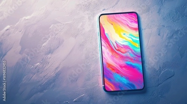 Fototapeta Colorful smartphone display