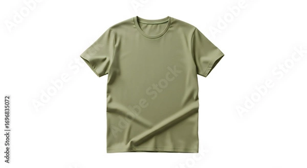 Fototapeta Plain Green TShirt Mockup Template for Design Branding and Apparel Promotion