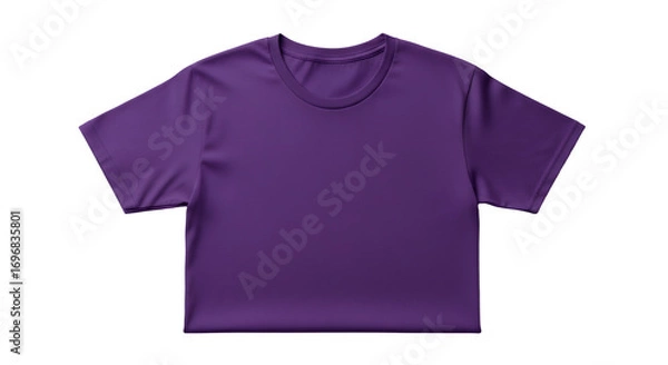 Fototapeta Purple TShirt Mockup Flat Lay Design Template for Branding and Apparel Promotion