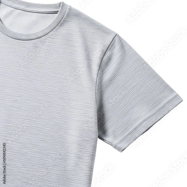 Fototapeta White Short Sleeve TShirt Mockup Isolated on Black Background Apparel Fashion Textile