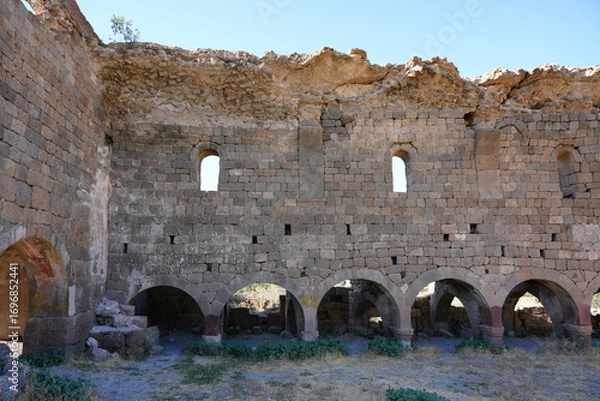 Fototapeta Ruins of a Church in Madensehri Village, Karaman, Konya, Turkiye