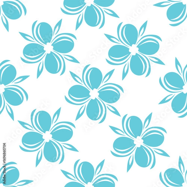 Fototapeta Amazing seamless floral pattern with bright colorful small flowers
