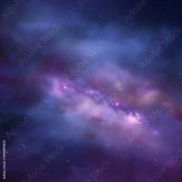 Fototapeta Vibrant glow of deep space nebula. Abstract galaxy cloudscape. Ideal for sci-fi, astronomy, and digital backgrounds.