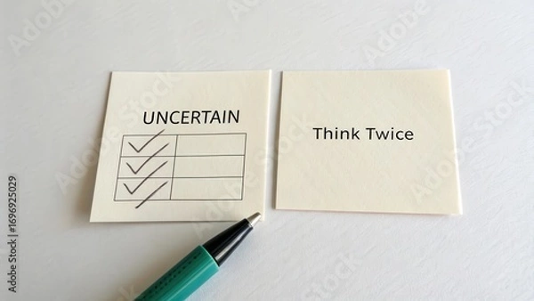 Fototapeta Thought-Provoking Notes on Uncertainty and Decision-Making Process